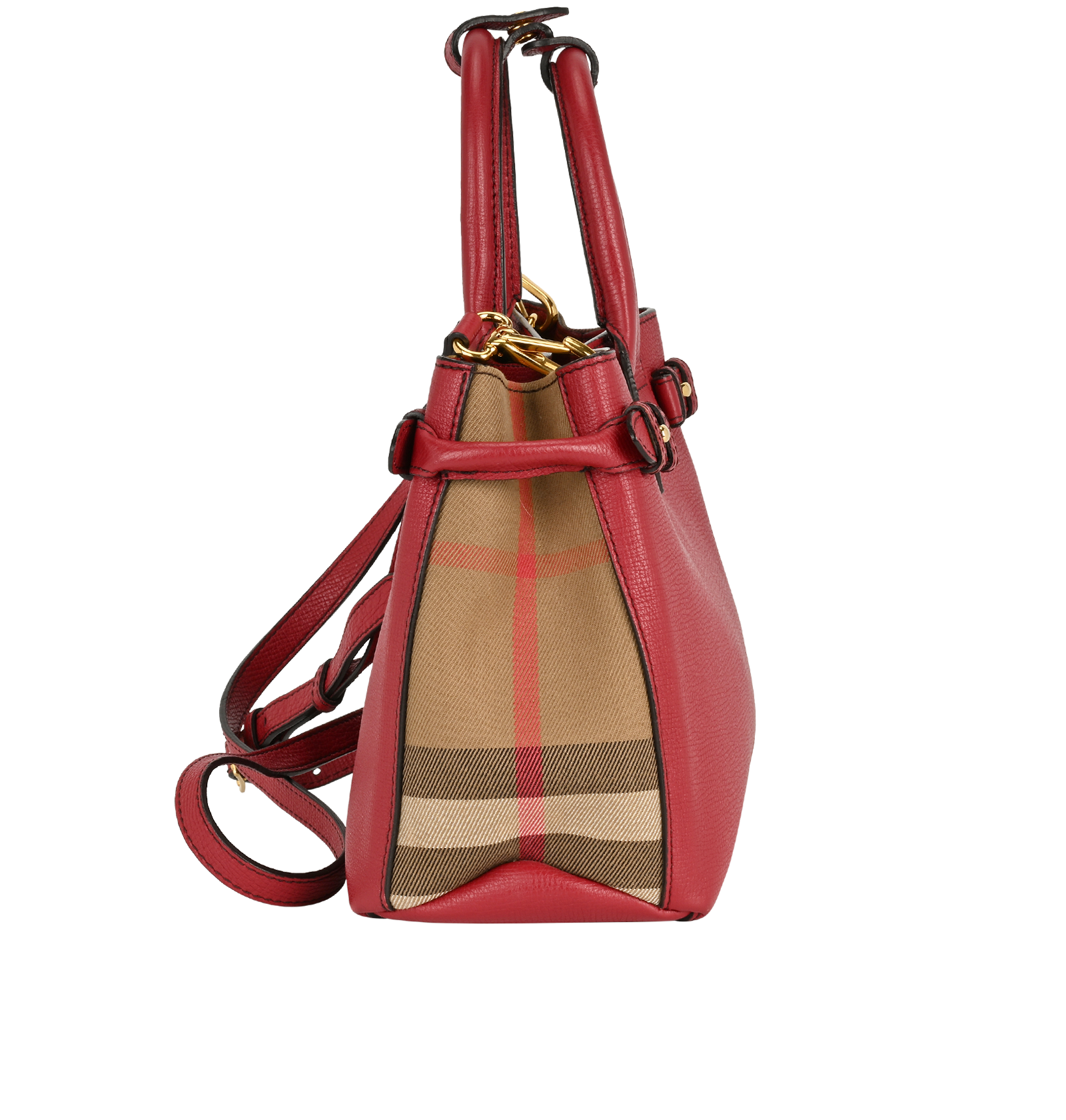 Small Banner, &pound;495, Handbags, Red, Leather, Side view